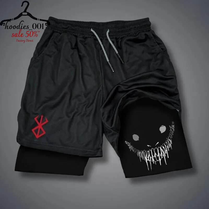 Men's basketball shorts Summer Men Running Fitness Gym Training 2 In 1 Sports Quick Dry Workout Jogging Double Deck