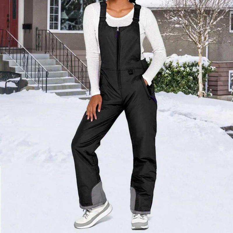 Women's Pants Thermal Snow TrousersWindproof Thickened Ski Unisex Insulated Bib Overalls Waterproof Winter Snowboarding For Men