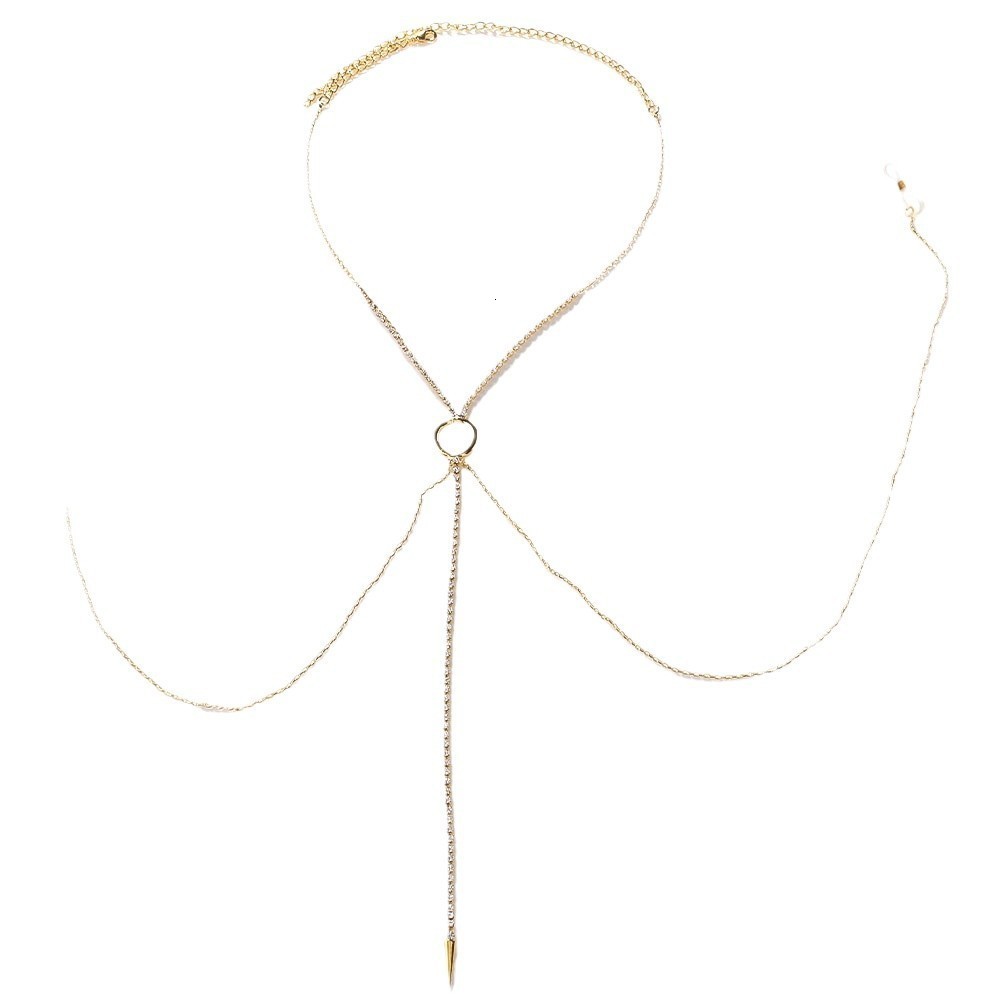 Tassel Rhinestone Nipple Chain Chest Chain Exposed Chest Sexy Fashion Nightclub Hot Girl Outfit Body Chain Pure Desire Women