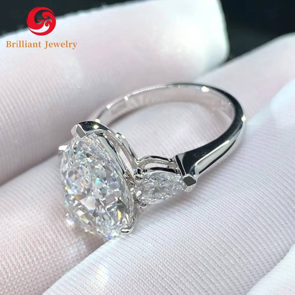 Luxury CVD HPHT Pear Cut Lab Grown Diamond Ring IGI Certified 14k 18k Gold Lab Diamond Engagement Wedding Rings Unisex