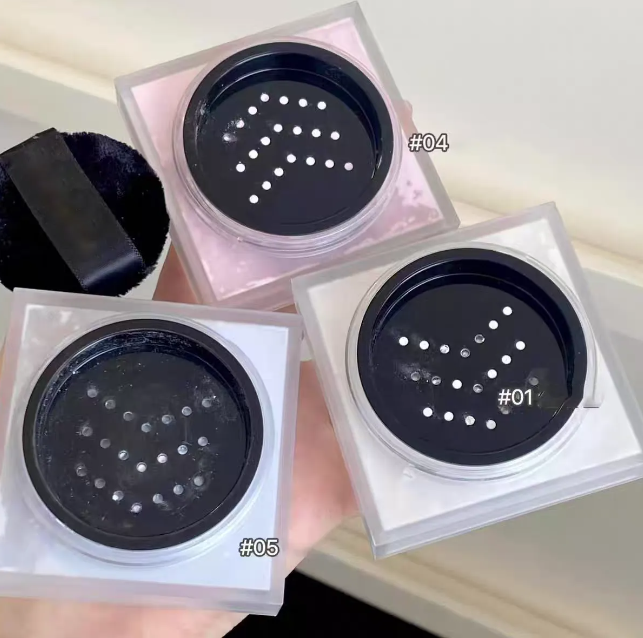 Black PU Leather Loose Setting Powder Smoothing Waterproof ALL HOURS HYPER BLUR LOOSE POWDER Full Coverage 10g