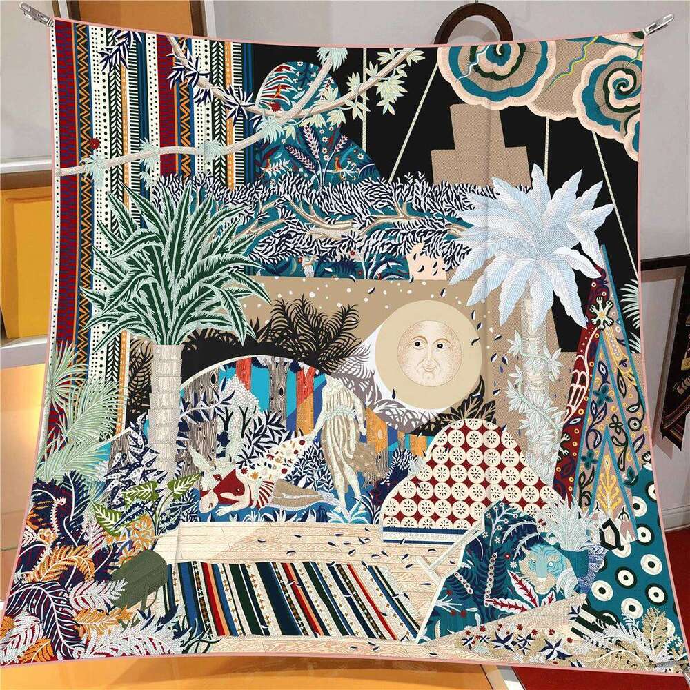 New Summer Air Conditioning Room Warm Square Shawl French Women's Shawl Gift Fashion Trendy Blanket