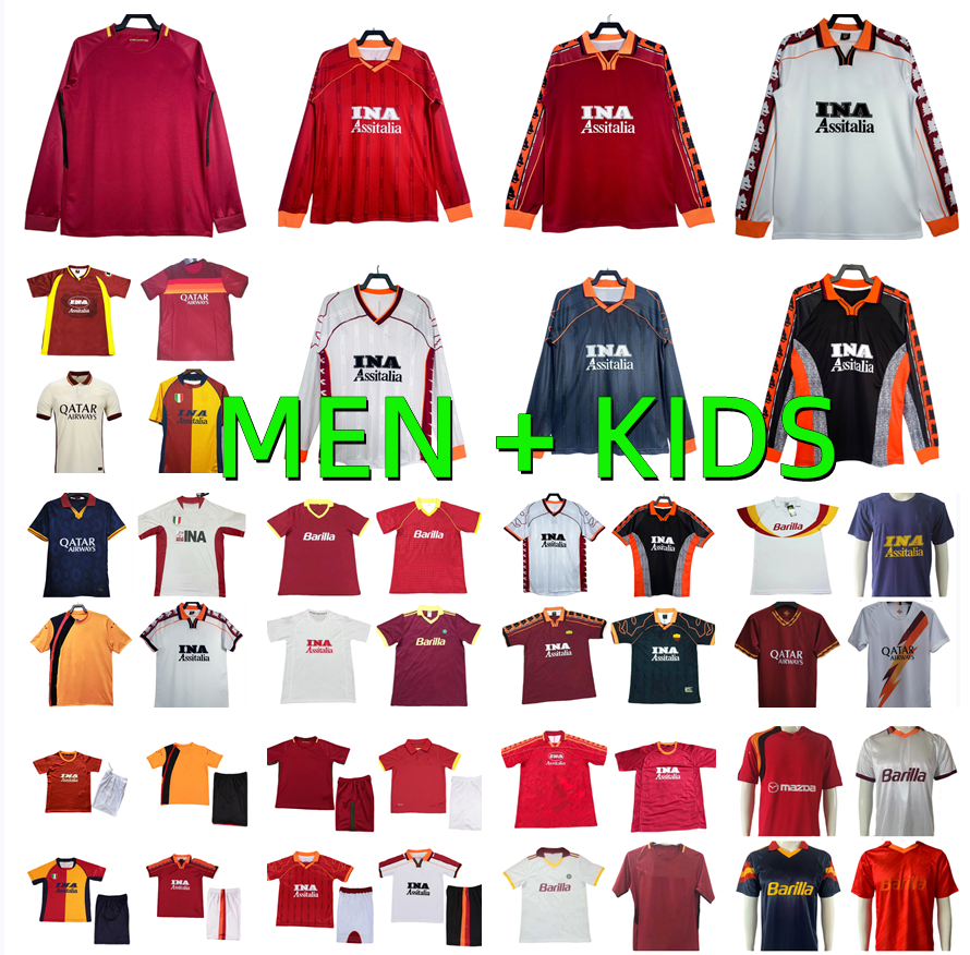 1989 1990 1998 1999 2000 2001 TOTTI NAKATA ROMA Retro Soccer Jerseys 90 92 94 95 96 97 98 99 00 01 02 05 06 14 15 17 18 BATUSTUTA CASSANO STATUTO DE ROSSI DZEKO Football Shirts