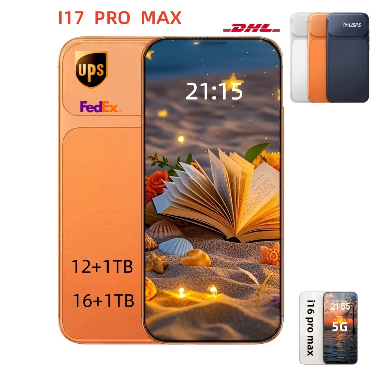 2025 NEW i17 i16Pro Max 6.9-Inch 5G Smartphone, 16GB+1TB SIM Dual Standby Face Recognition Full HD Screen Multi-language GPS NavigationAndroid Smartphone