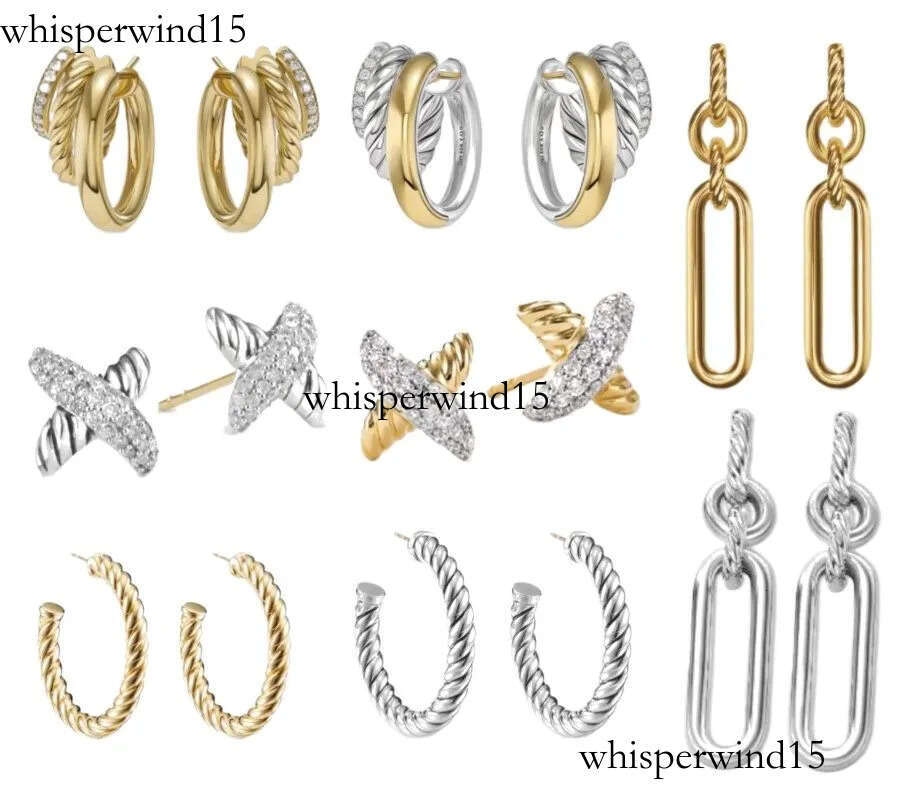 david yourman yurmab Earrings designer earrings for Women vintage fashionable jewelry Hoops for Woman high street trendy Davidlys EarRings Jewelry 801