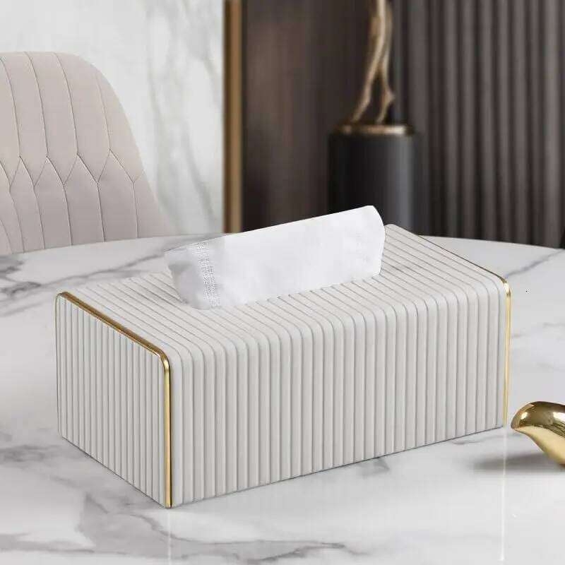 Paper Bathroom Tissue Boxleather Paper Towel Holder Is Suitable For Bedroom, Dining Table, Office
