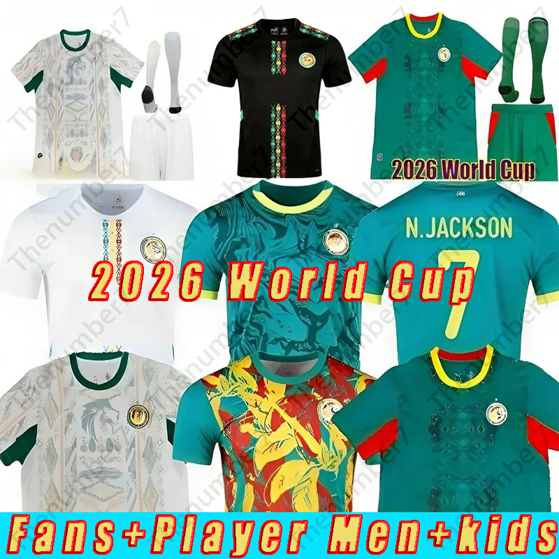 26 27 Senegal Africa Cup soccer jerseys MANE N.JACKSON KOULIBALY NDIAYE NIAKHATE P.M.SARR SABALY DIATTA MENDY 26 World Cup Senegal national team football shirt kids kit