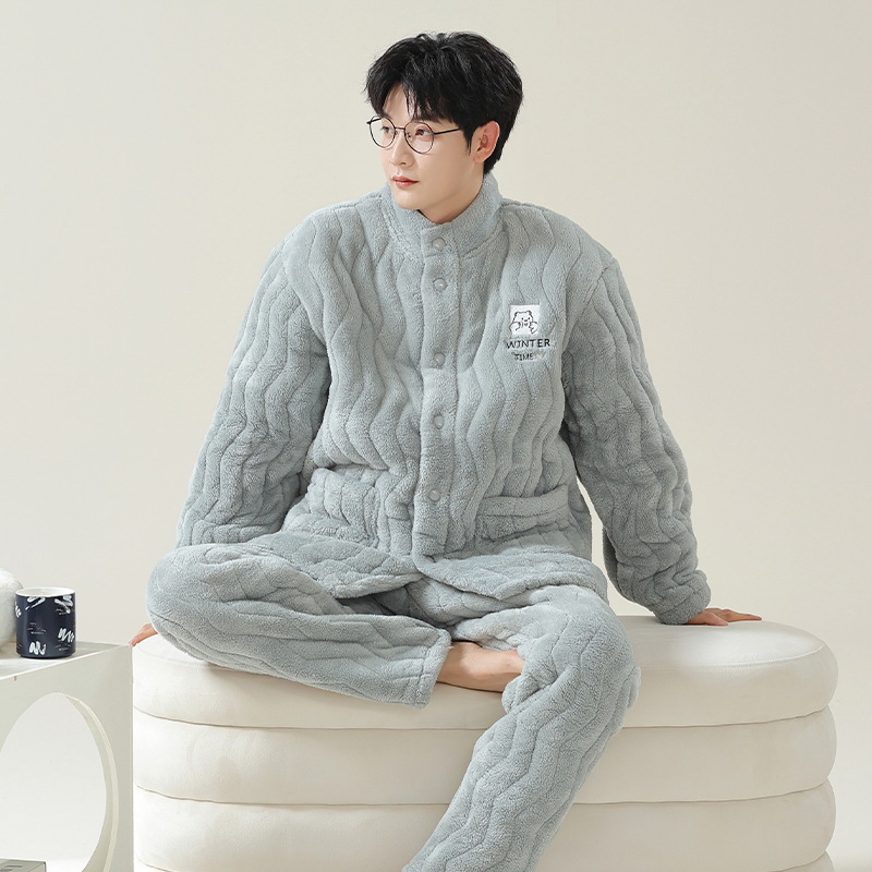 B1329Eco-Friendly B632 Ladies' Cozy Nighttime Apparel Collection: Loose Fit Jammies with Button-Up FrontDesign