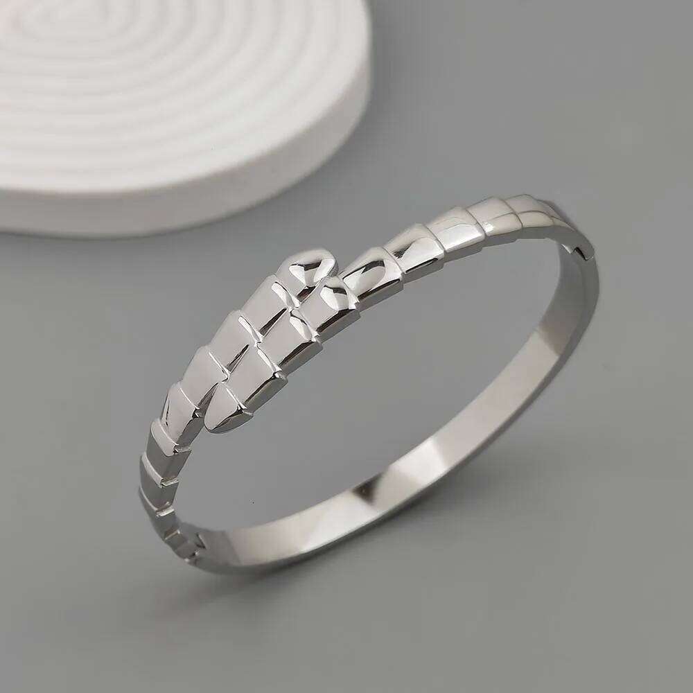 Fine Jewellery Bracelet Jewellery Gold Plated Stainless Steel Snake Pattern Waterproof Bracelet for Wedding Party and Anniversary Gift High Quality 1 