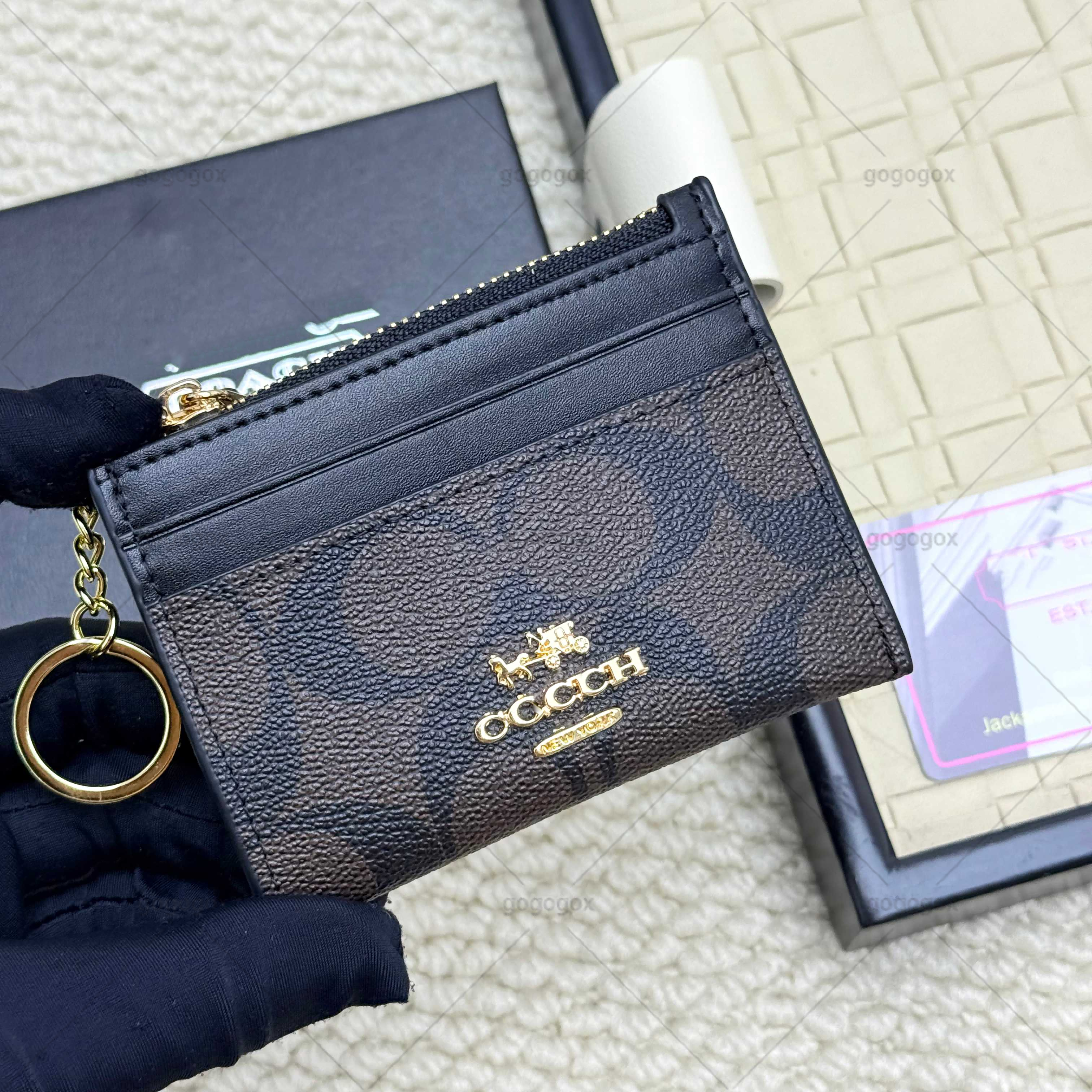 10a wallet designer woman luxury wallet chain wallet card holder credit card bus card coin purse coin wallet multi card wallet pouch ID pocket women bag vintage 1