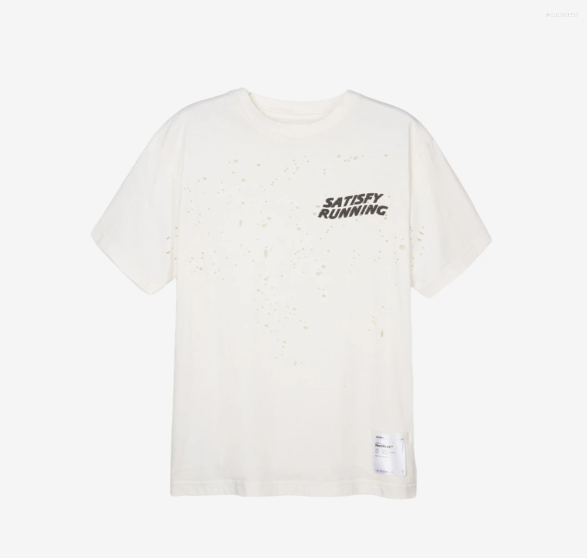 Men's T Shirts Faionable Retro Dyeing Round Ne Ort Sve Pure Cotton Print T-irt Youth Casual Summer Top Trendy Brand SATISFY