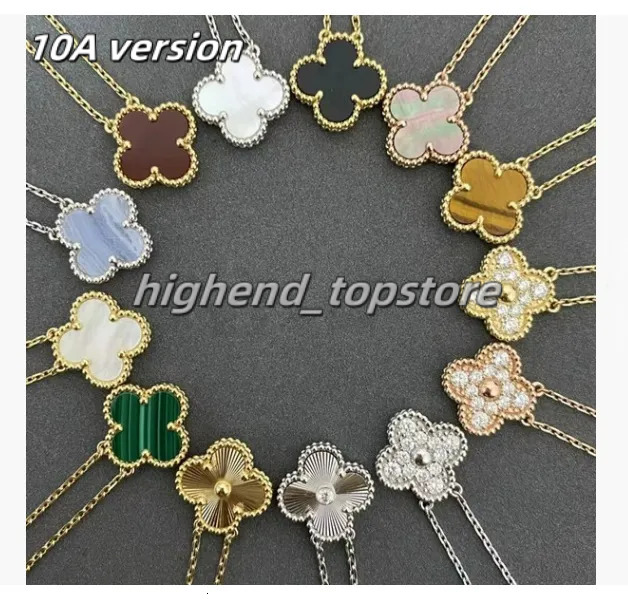 2026 Four Leaf Clover Necklace For Women Designer Van Cleefnecklace Pattern V Gold Necklace Designer Jewelry Pendant Chain Agate Luxury Jewelry, Anniversary 876