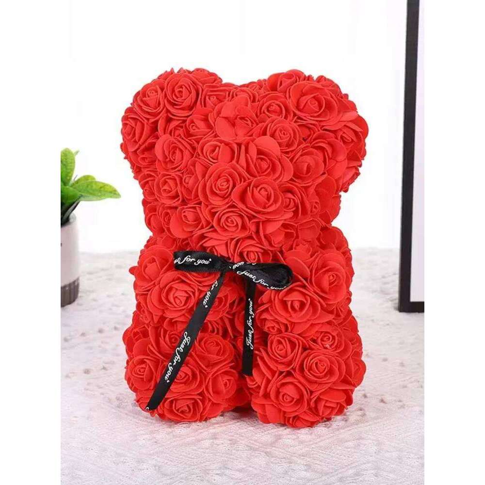 1pc Valentine's Day Creative Rose Gift PE Flower Romantic Foam Hug Bear W260114