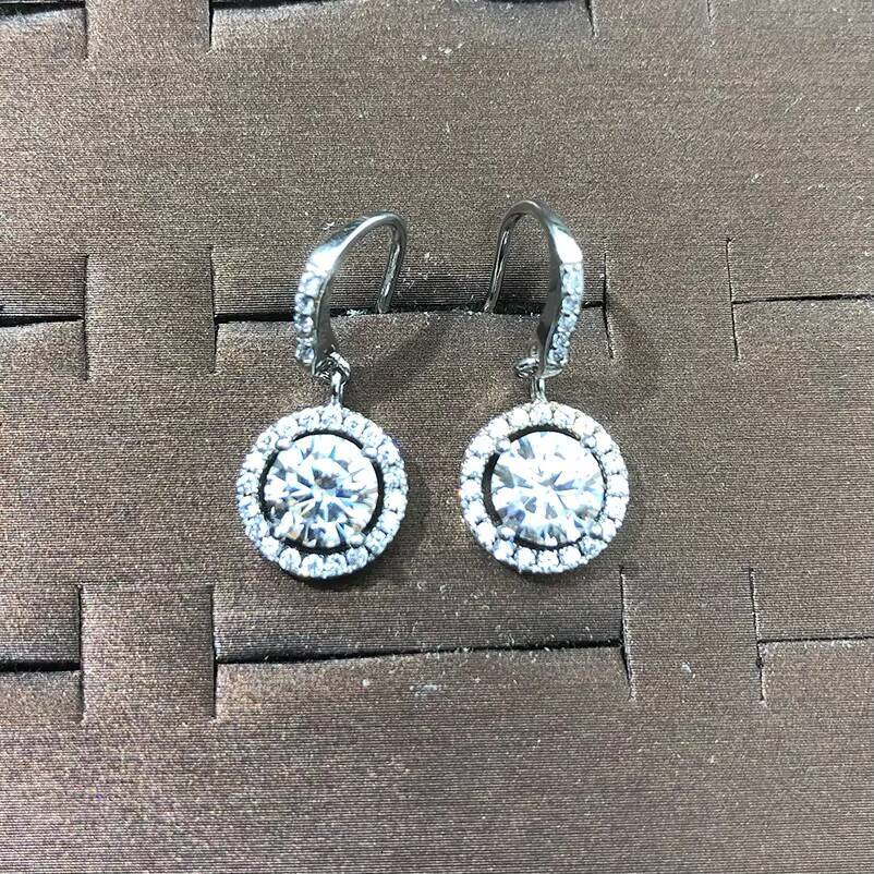 Wholesale Stock Moissanite Earring 925 Sterling Silver White VVS Stud Moissanite Diamond Earring Jewelry