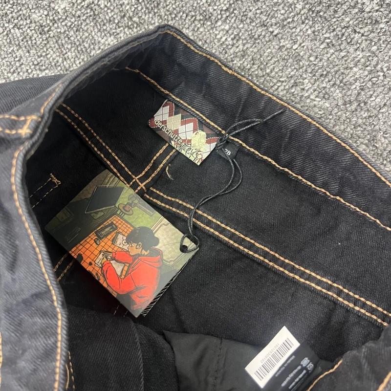 Men's Jeans Harajuku Casual Derschutze Straight-leg Heavy Exquisite Embroidery Print High Quality Real Po Y2K