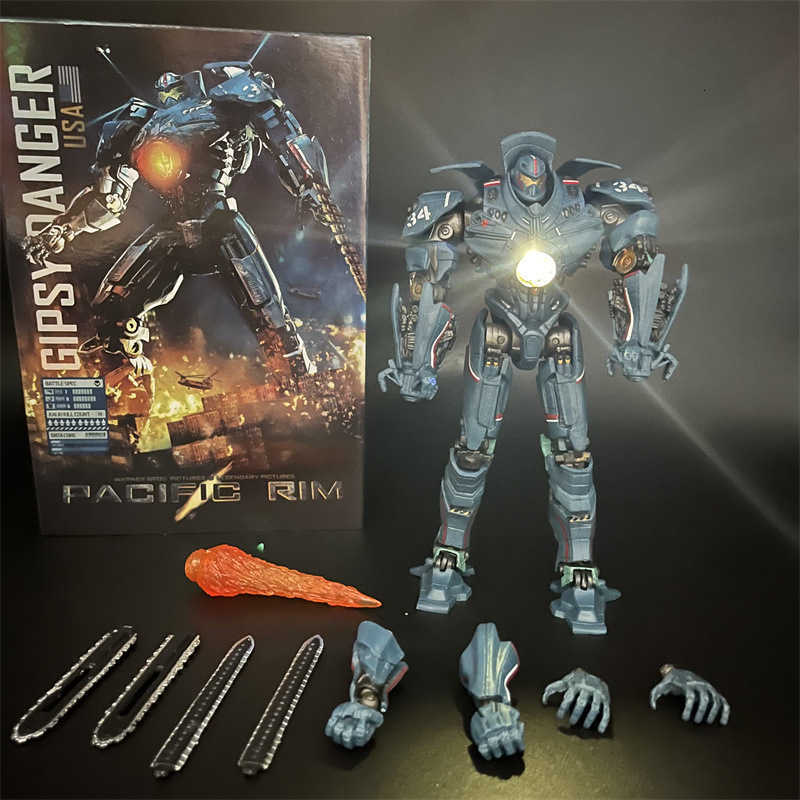 NECA Pacific Rim Mech Deluxe Series Light-up Dangerous Wanderer Crimson Alpha Action Figure X241115