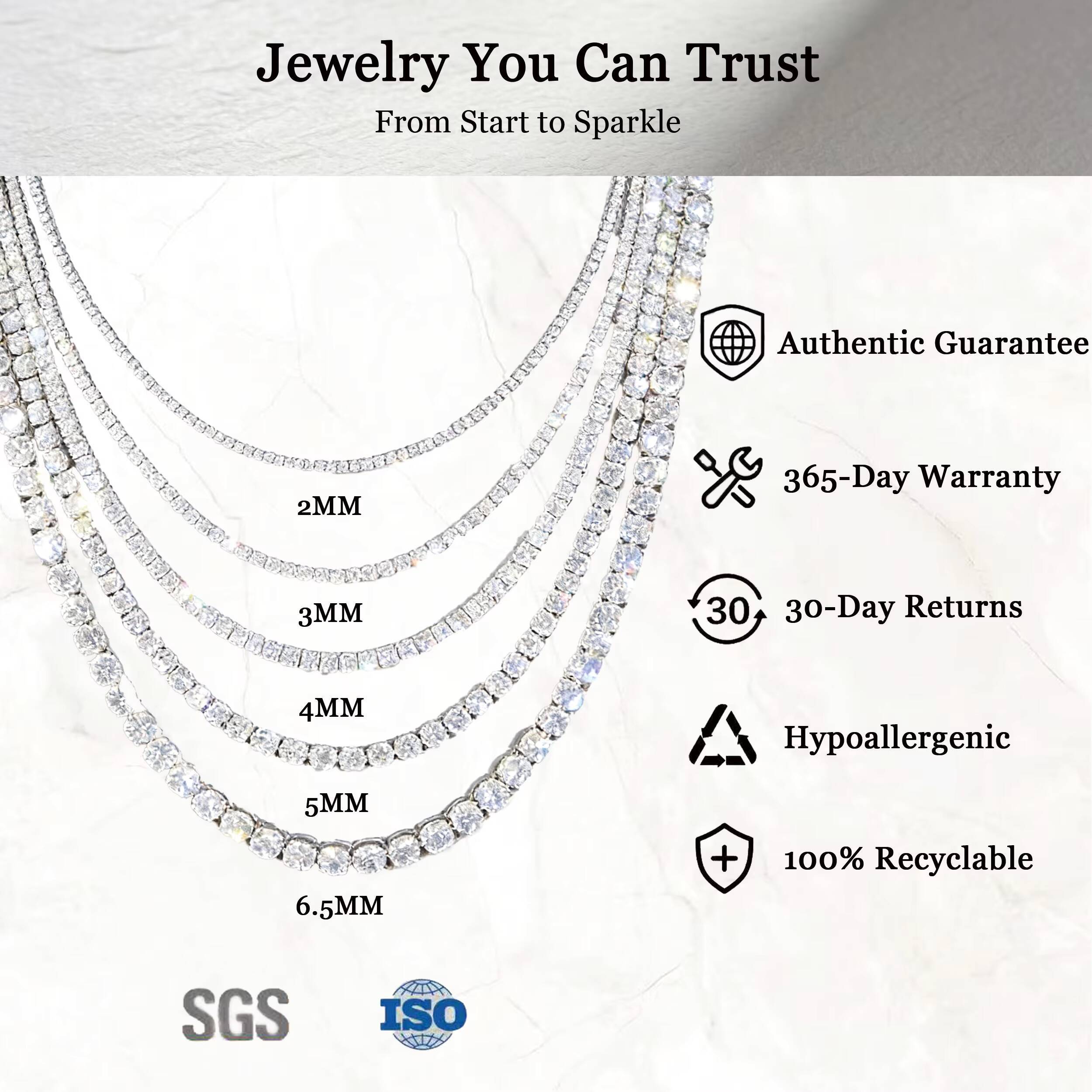 Lowest Price Moissanite Tennis Bracelet 2mm-65mm in Stock 925 Silver Men Women Hip Hop Bracelet VVS Moissanite Tennis Bracelet
