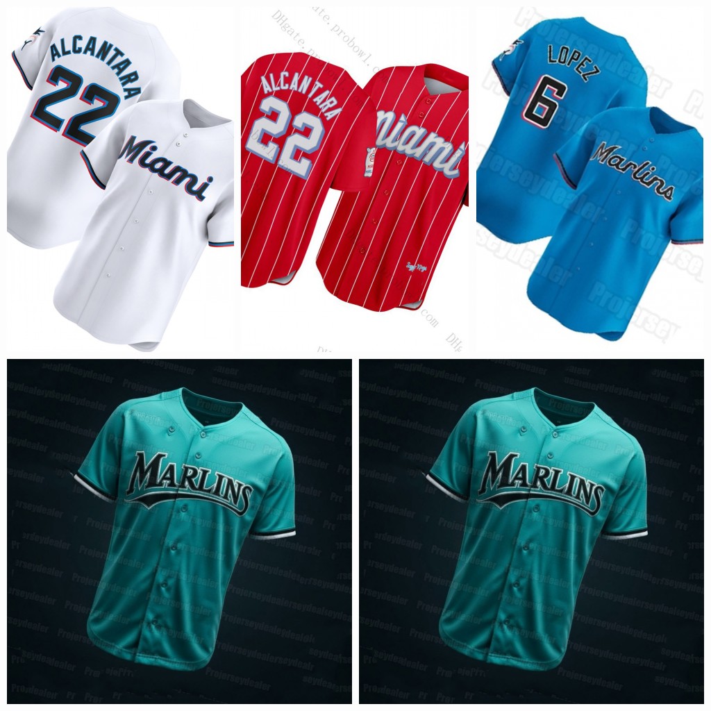 9 Edwards Marlins 2026 Teal Throwback Jerseys Kyle Stowers Otto Lopez Sandy Alcantara Max Meyer Miamis Custom