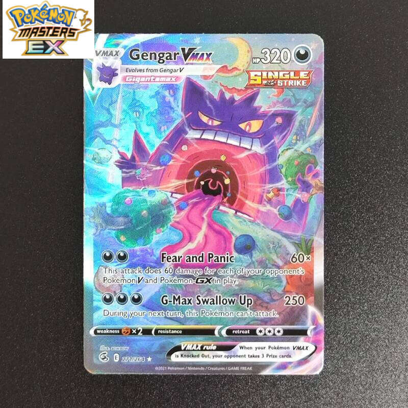 DIY PTCG English Gengar Minikyu Charizard Pikachu Lucario Reshiram Victini Umbreon Mewtwo Latia Hobby Collection Flash Card Toy L260114
