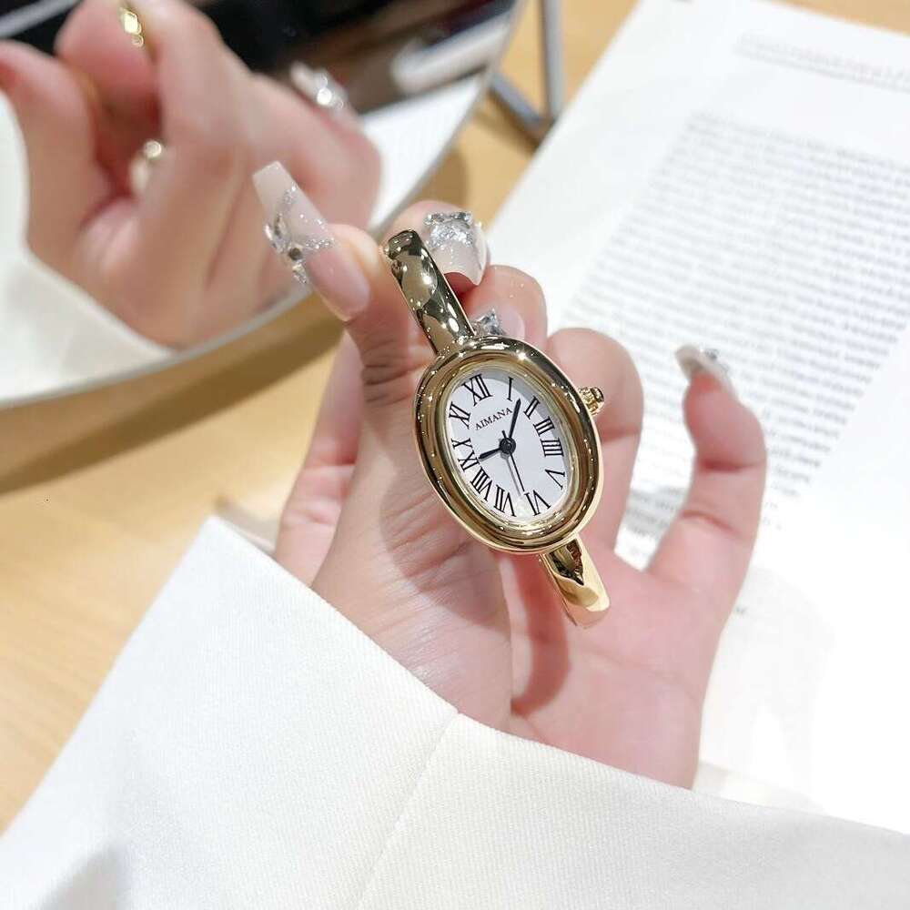AIMANA Bracelet Quartz Watch Small Dial Niche Light Luxury Roman Numerals Oval Women's combining functionality and practicality with fashion ever