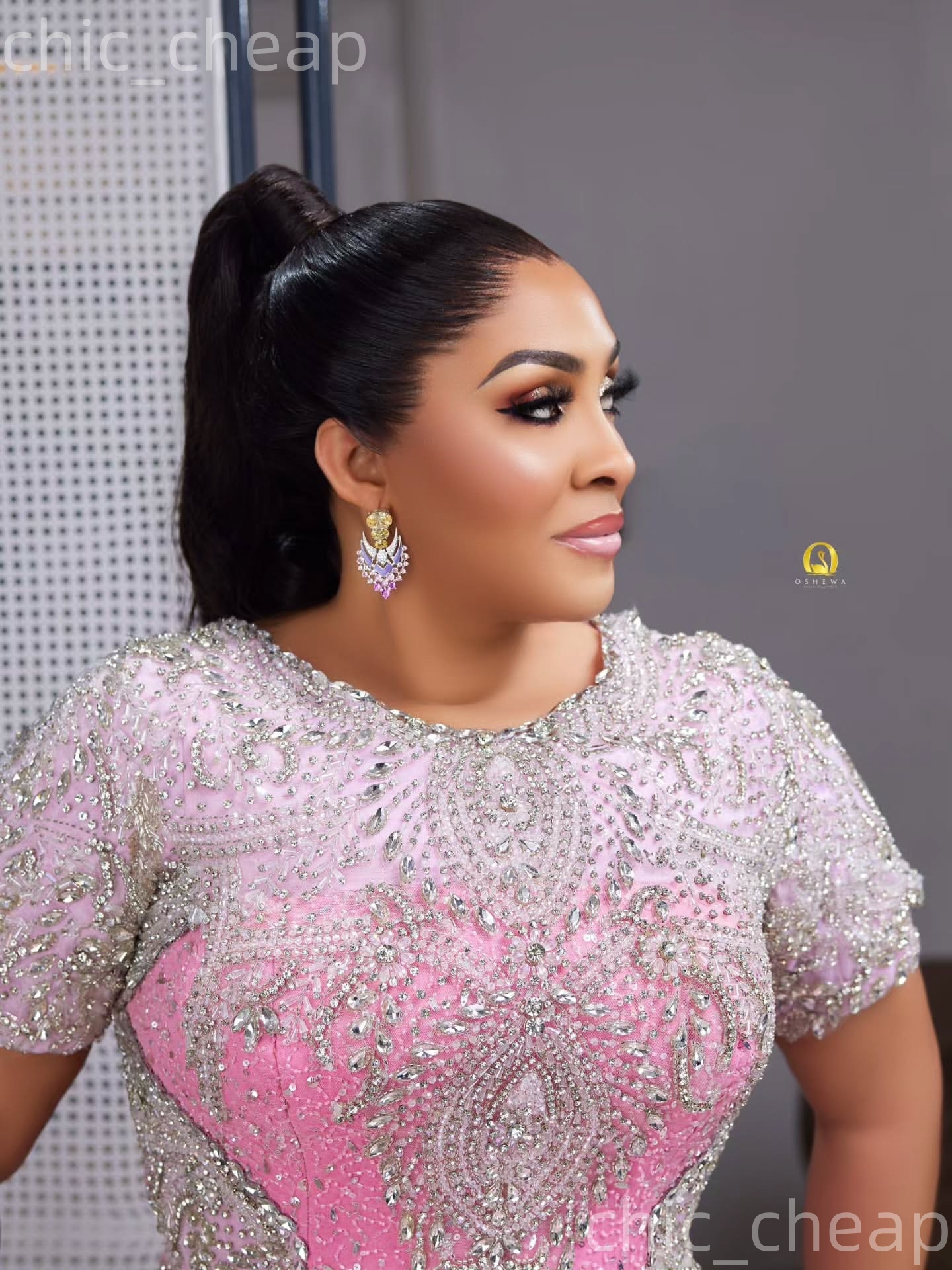 Aso Ebi Nigerian Pink Sheath Prom Dresses 2026 Beaded Crystals Sequined Evening Formal Party Second Birthday Engagement Gowns Dress For Special Occasi