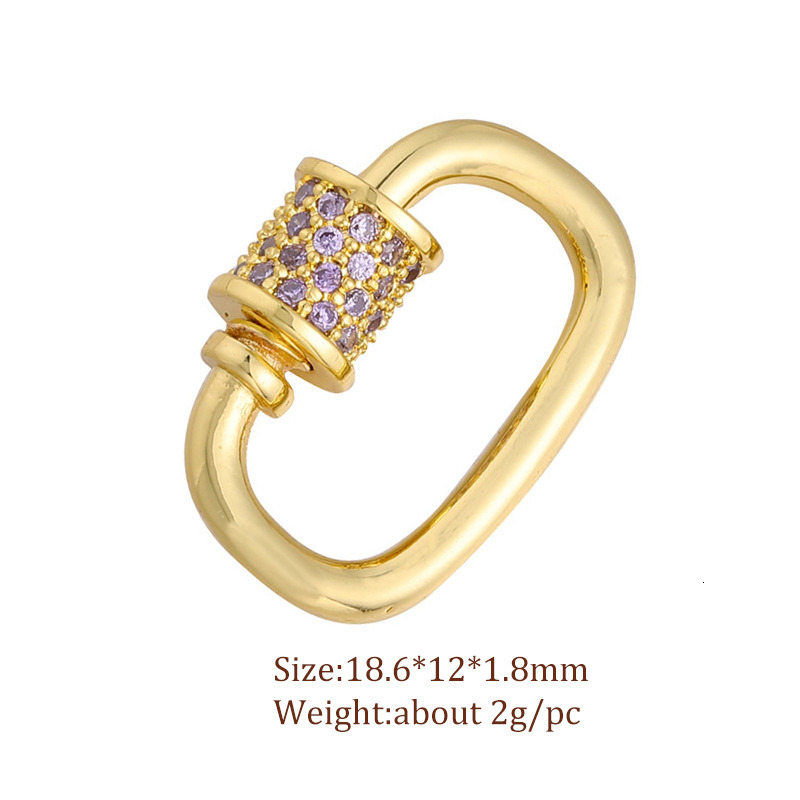 JUYA Jewelry Making Clasps Enamel Oval Shaped Lock Carabiner Smooth Copper Clasp DIY Necklace Bracelet Jewelry Findings