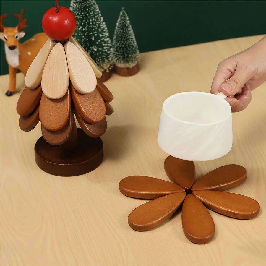 Tree Insulation Solid Wood Dining Table Anti Scalding Pot Mat Festival Gift Creative And Personalized Home Decoration