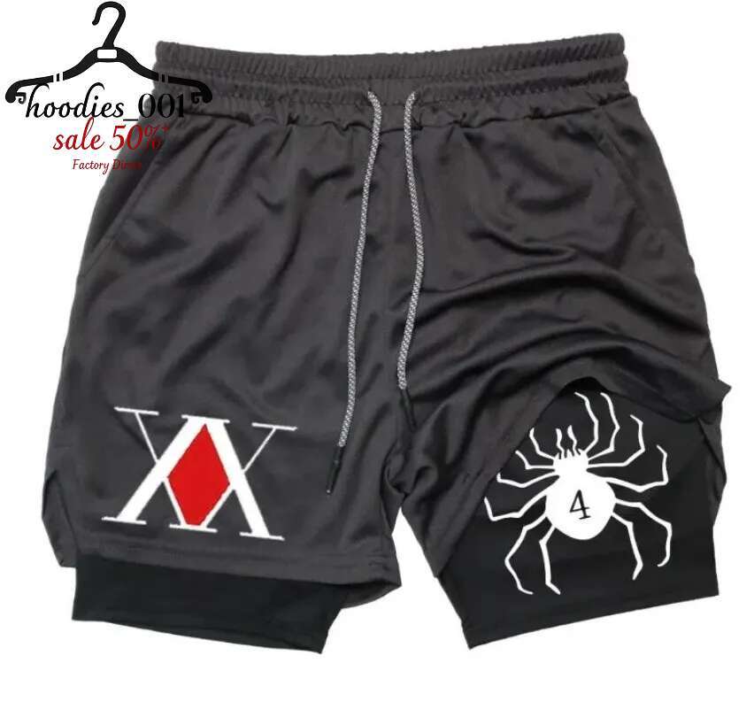 Men's Basketball Shorts Summer Men Running Fitness Gym Training 2 In 1 Sports Quick Dry Workout Jogging Double Deck Plus Size