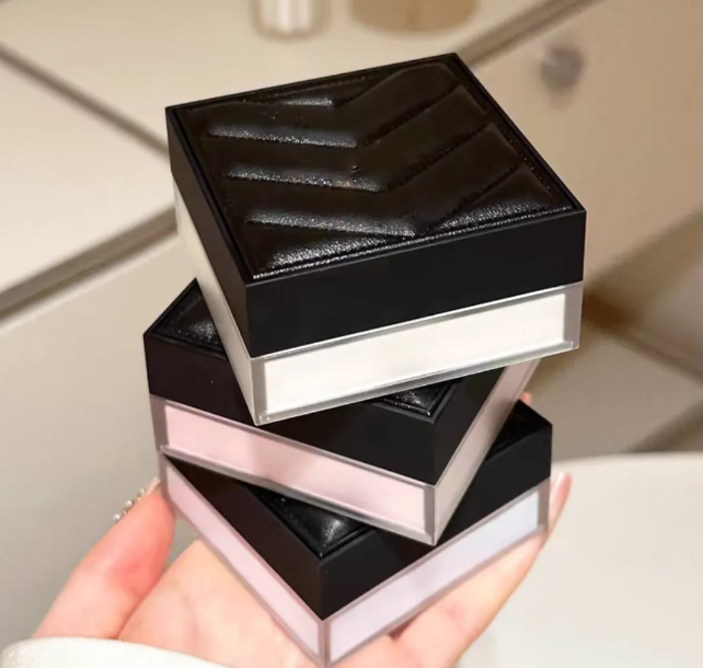Black PU Leather Loose Setting Powder Smoothing Waterproof ALL HOURS HYPER BLUR LOOSE POWDER Full Coverage 10g