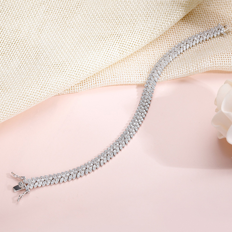 2026 Choucong Wedding Bracelets Sparkling Luxury Jewelry 10KT White Gold Fill Pave White 5A Zircon CZ Diamond Gemstones Party Wheat Women Bangle Lover