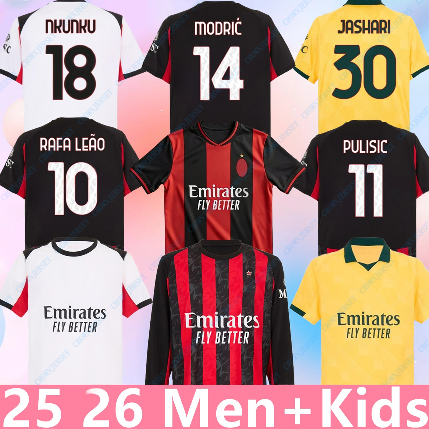 AC MilLAn 25 26 27 Black white Jerseys 2025 2026 2027 home away MODRIC THEO PULISIC RAFA LEAO NKUNKU Football shirts uniform fan 125th JASHARI JOAO FELIX FOFAFA fourth