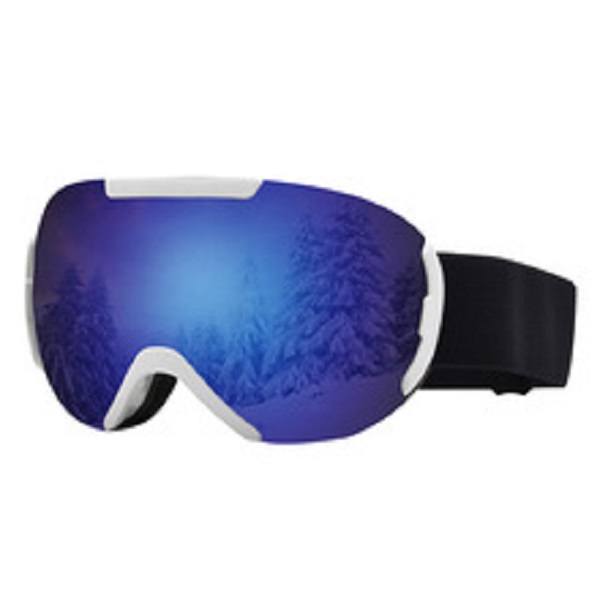 Snow skiing goggles with double-layer anti-fog feature for wide-angle vision, spherical shape, ski mountaineering protective goggles, skiing equipment