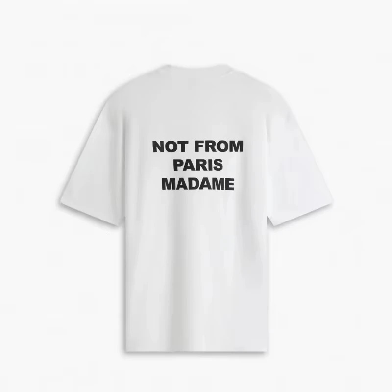 2026 T-Shirt Slogan Black Not From Paris Cotton Short Sleeve T-shirt on Top for men and womens 260109