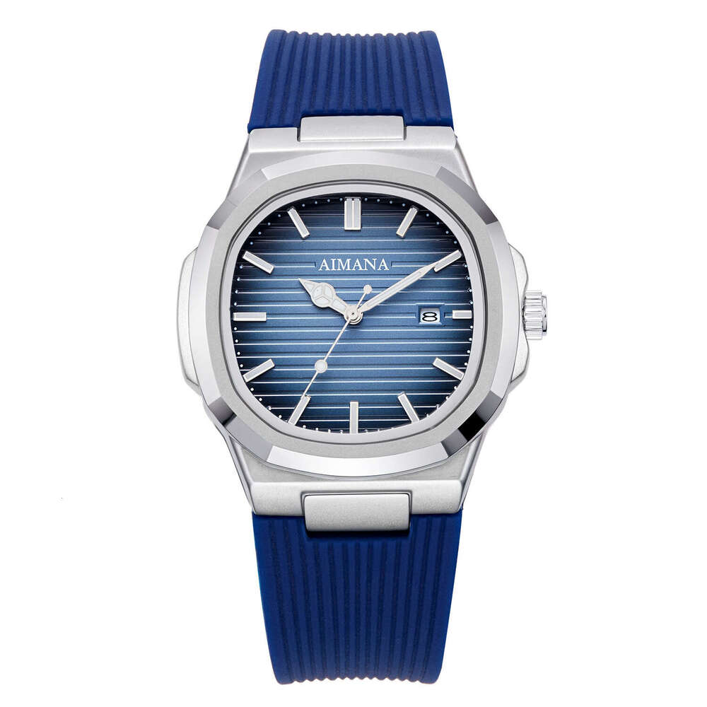 watch Silicone Strap Square Men's Calendar Watch Luminous Quartz Wristwatch combining functionality and practicality with fashion