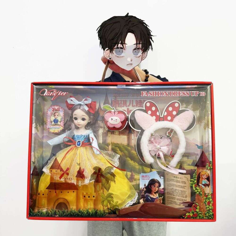 Dollhouse Princess Doll Set; Girl's Playhouse Scene Toy Big Gift Box Set L260114