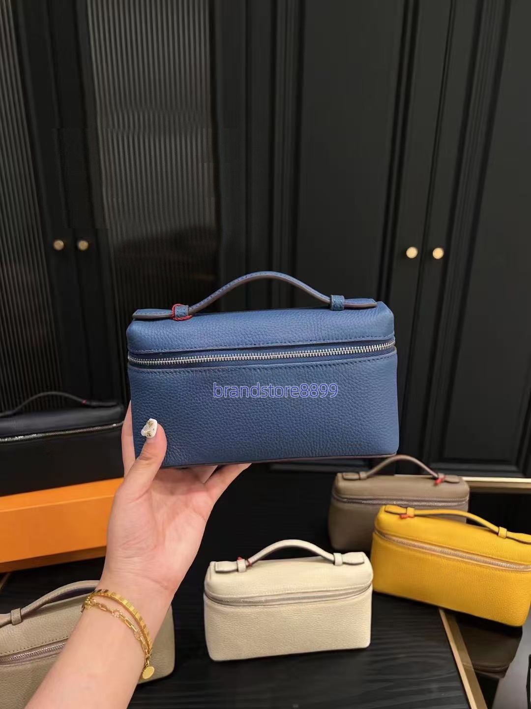 Designer Shoulder Bag l19 Lunch Box Women Large 27 Bags 2026 Makeup Handbag Genuine Leather Handbags Canvas Ostrich Stranded extra pocket Shoulder Crossbody