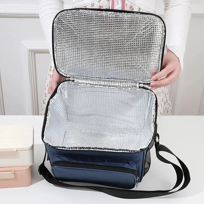 Mens and womens insulated lunch bags with adjustable shoulder straps large refrigerated tote leak proof 260114