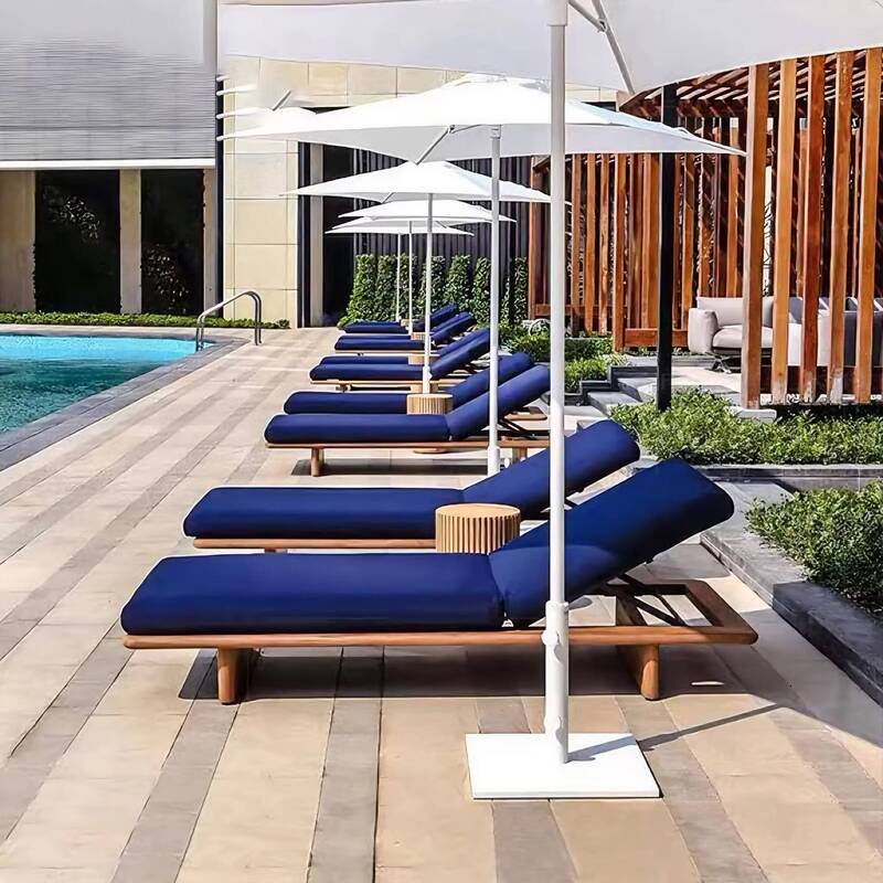 Unique Function Sun Hotel Garden Swimming Pool Teak Sunbathing Lounger Resort Leisure Outdoor Beach Chair