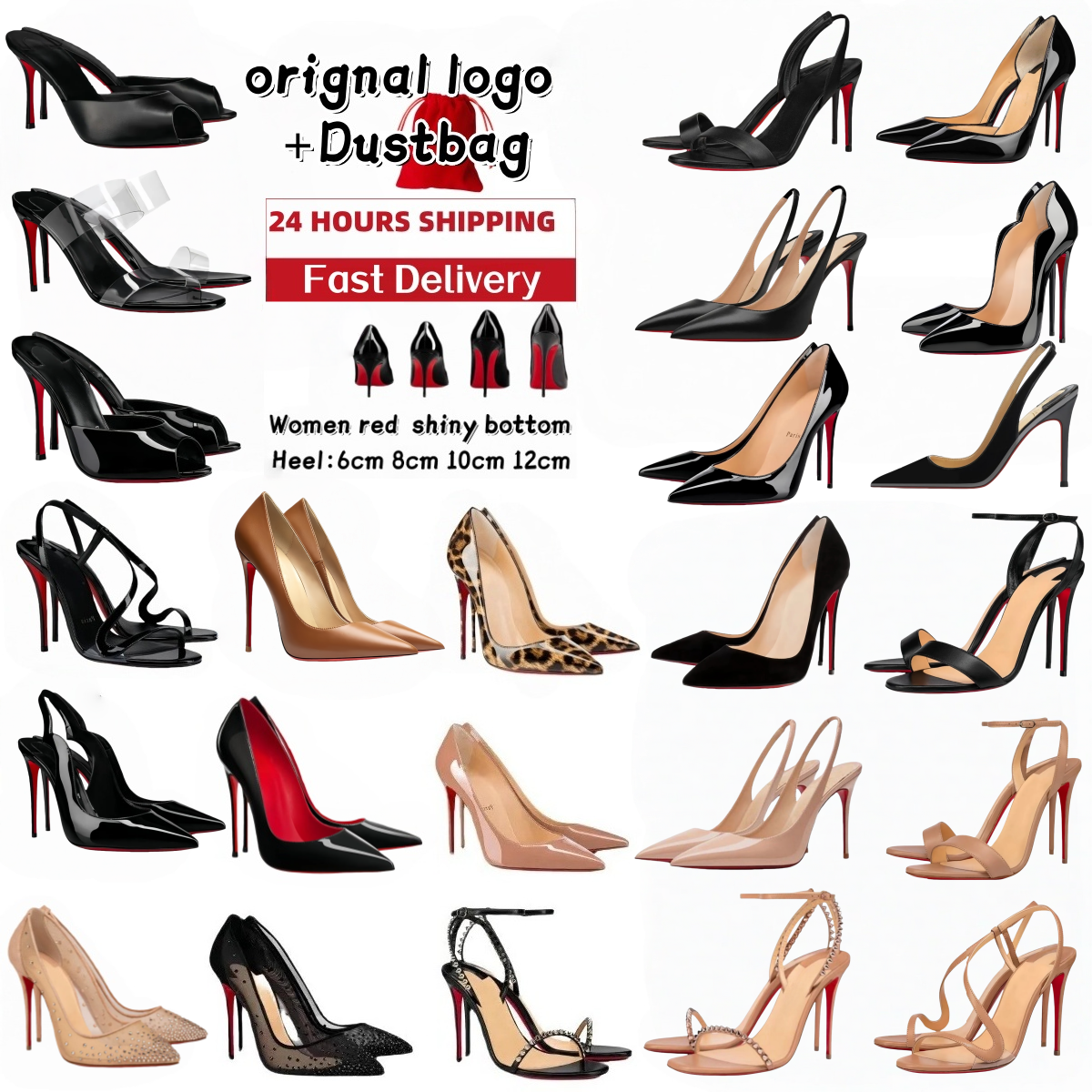 Designer heels Brand Women High Heels Shoes Red Peep Toes Sandals Luxury Red Shiny Bottomshoes 6cm 8cm 10cm 12cm Stiletto Genuine Leather Woman Pumps with Dust Bag