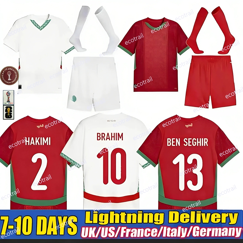 Morocco 2026 World CUP soccer jersey 2025 Africa Cup HAKIMI BRAHIM OUNAHI 2027 SAISS ZIYECH Y.EN-NESYRI 25 26 27 National team Home Player football shir Men and kids kit