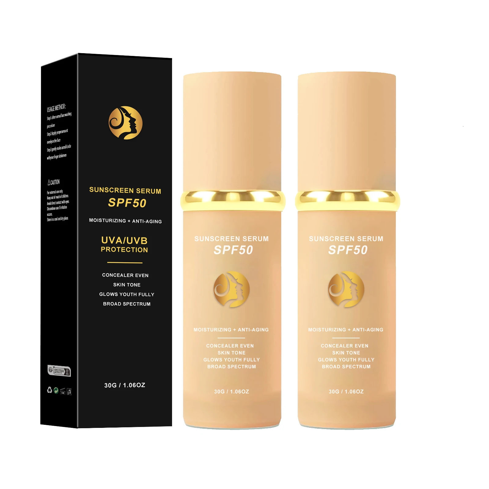4 in 1 Liquid Foundation Makeup High Full Coverage Concealer Oil-control SPF50 Long Lasting Waterproof Face Foundation Make Up 260104