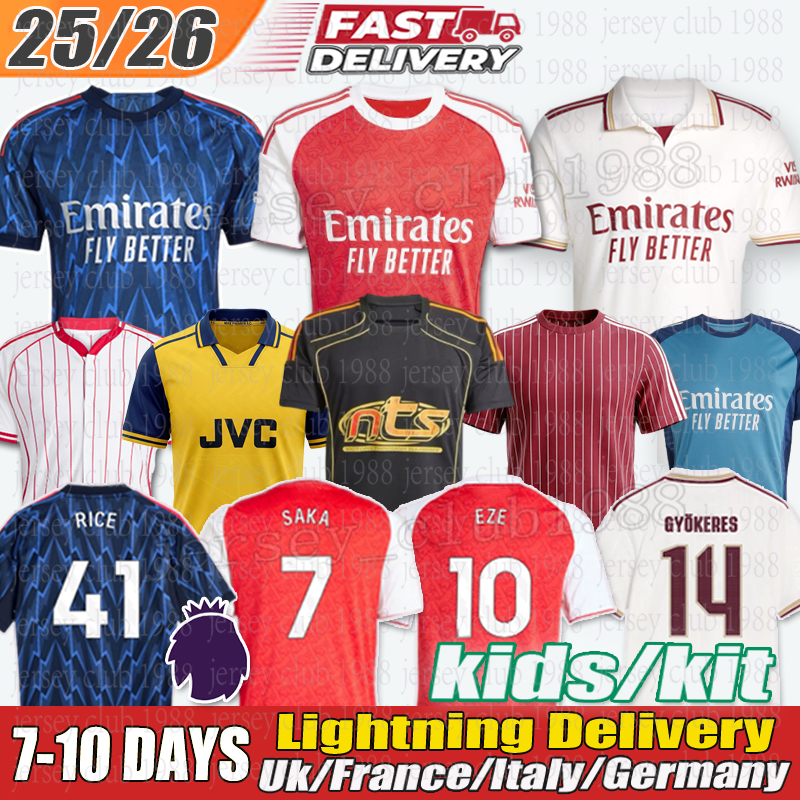arsenallfootball kits 25 26 Soccer Jerseys Gyokeres jersey Eze Saka declan Rice shirt Zubimendi Martin odegaard bukayo Eberechi G.Martinelli Madueke football kits