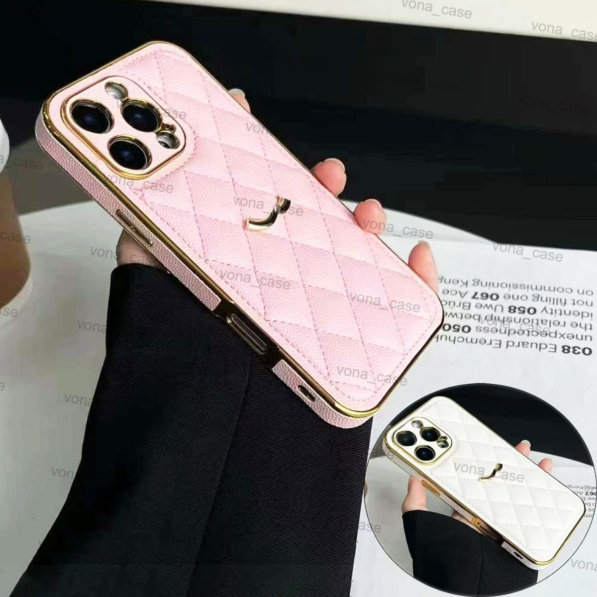 Luxury Phone Case for iPhone 17 Pro Max 16 Plus 15 14 13 12 Pro Designer iPhone Case Leather Shockproof Women Men Anti-Dropping Electroplating PremiumLeather Cover