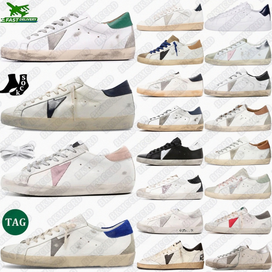 designer Golden shoes sneakers shoe Star White super Ice Grey Light Pink Womens Silver Gold Glitter Tan Suede Patch Leather Black Optic Platinum mens p0G4#