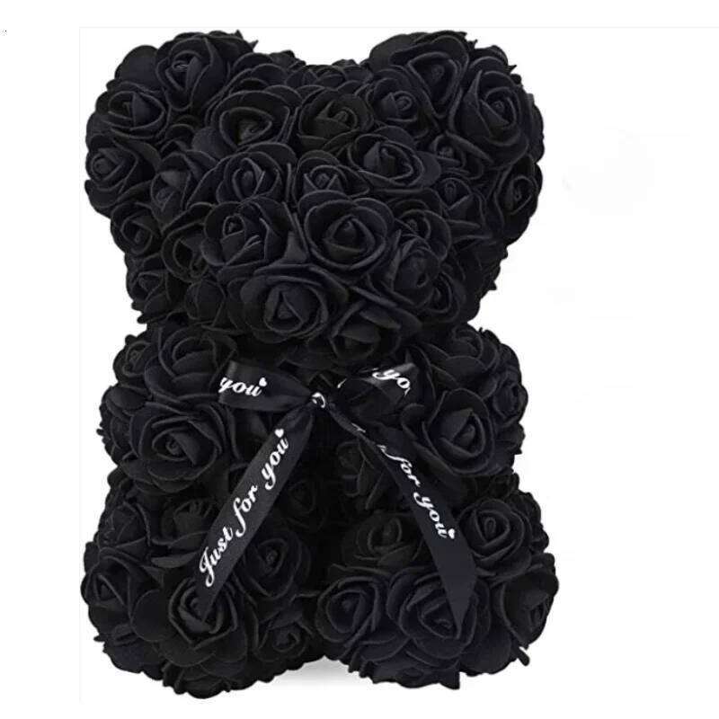 Artificial Flower Eternal Rose Teddy Bear for Mom Mother's Birthday Valentine's Day Anniversary Gifts & Decorations W260114