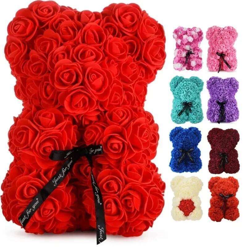 2025 New Simulated Eternal Rose Teddy Bear Mother's Birthday Valentine's Day Recitation Gift W260114
