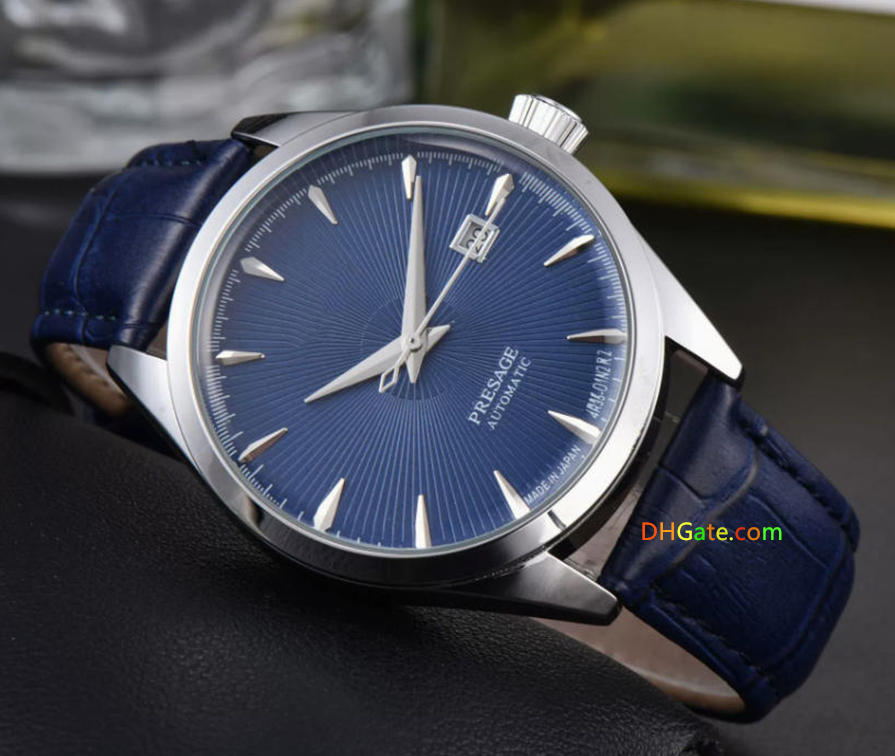 Five Brand Design Mens SEIKOity GMT mechanical movement watch High quality luxury stainless steel time clock PRESAGEity Automatic date out luminous citizenwatch