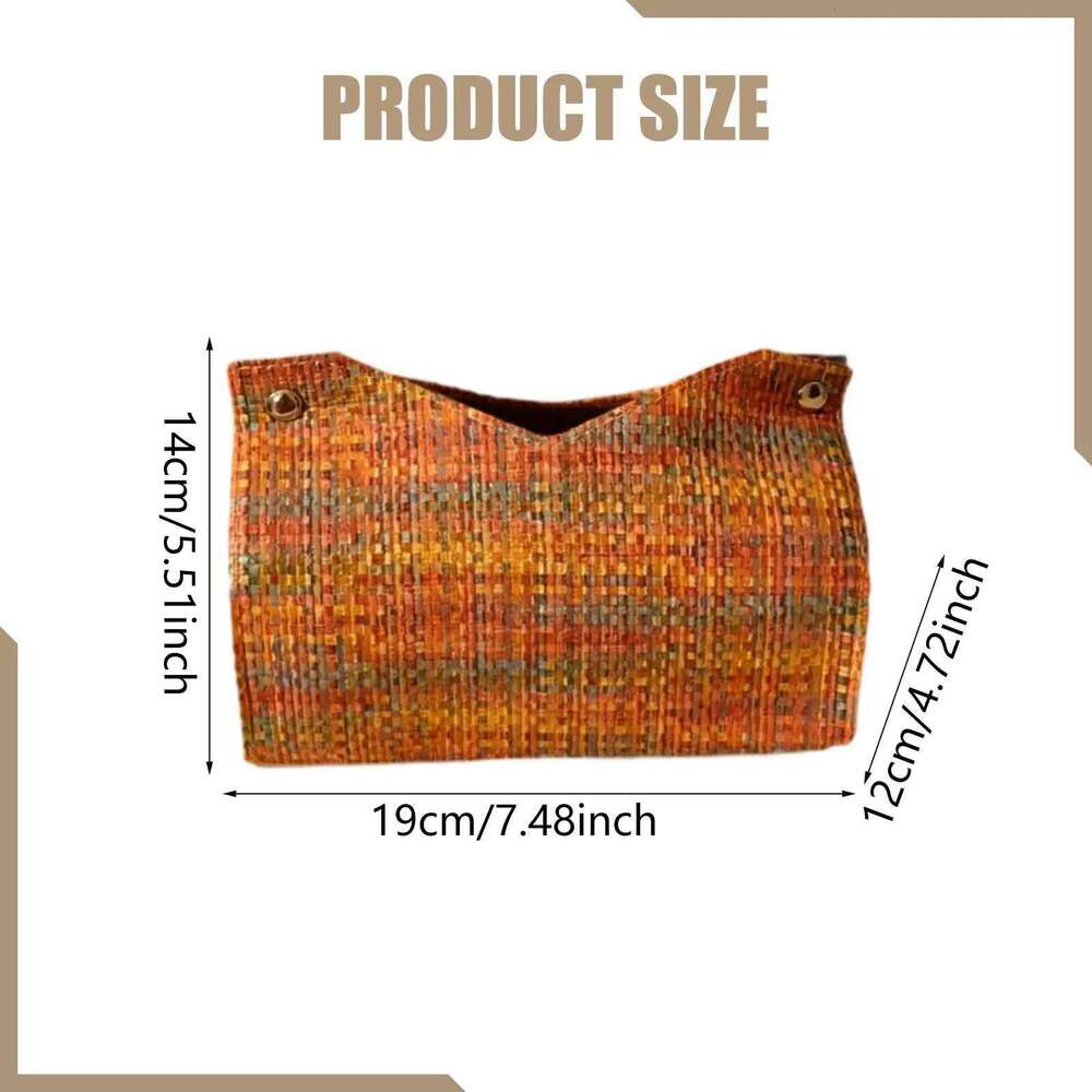 Home Storage PU Leather Tissue Box Cover Stylish Paper Dispenser for Living Room Bedroom Kitchen Decorative Organizer for Vanity Home Decor