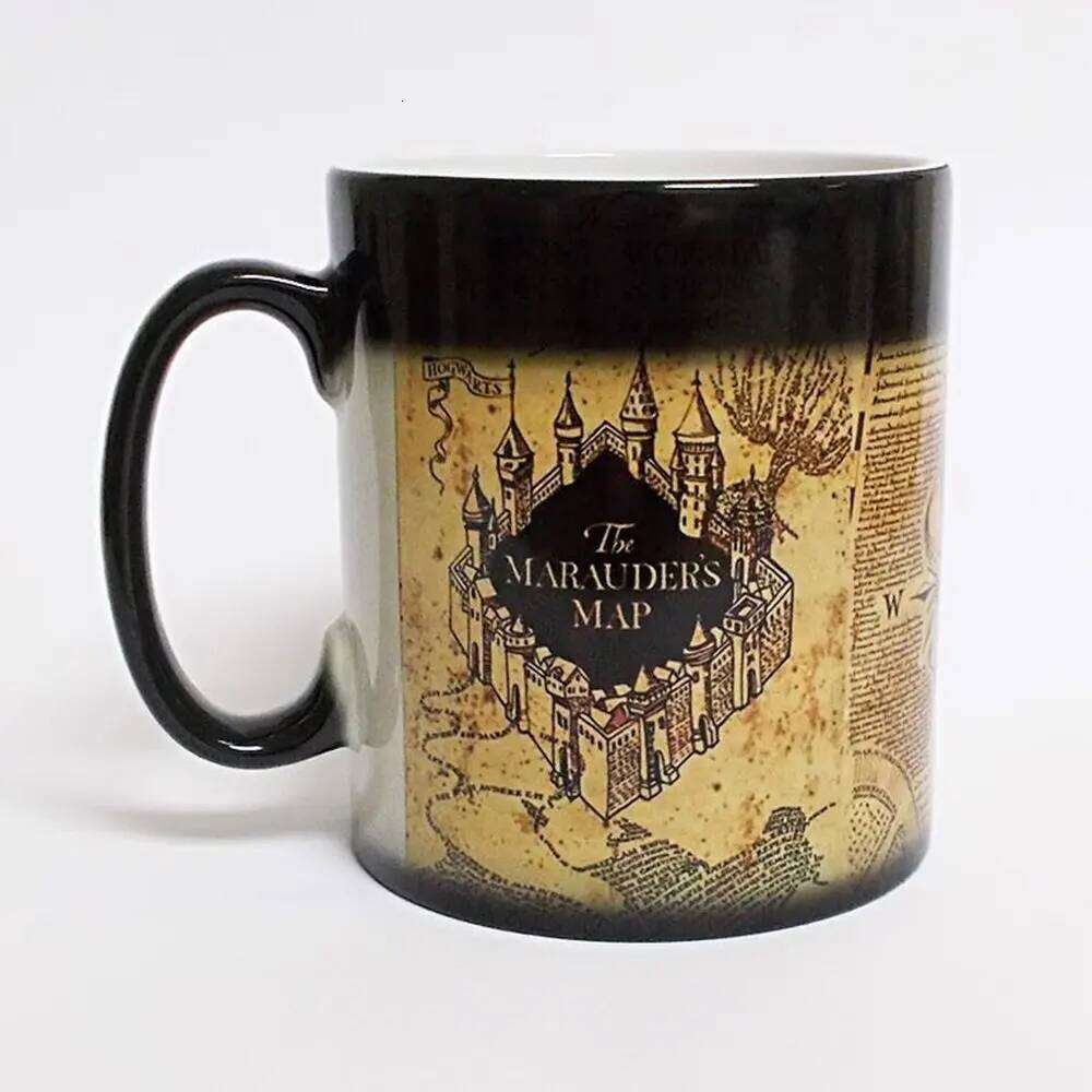 Creative Magic Hot Drink Cup Color Changing Mug Marauders Map Coffee Tea Milk Mugs Novelty Gifts