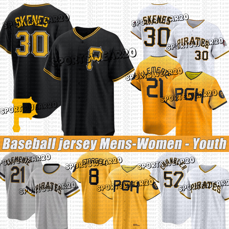 Pittsburghs Jerseys Pirates Baseball Jerseys Bryan Reynolds Oneil Cruz Ke'Bryan Hayes Paul Skenes Mitch Keller Andrew McCutchen Henry Davis Baseball Jerseys